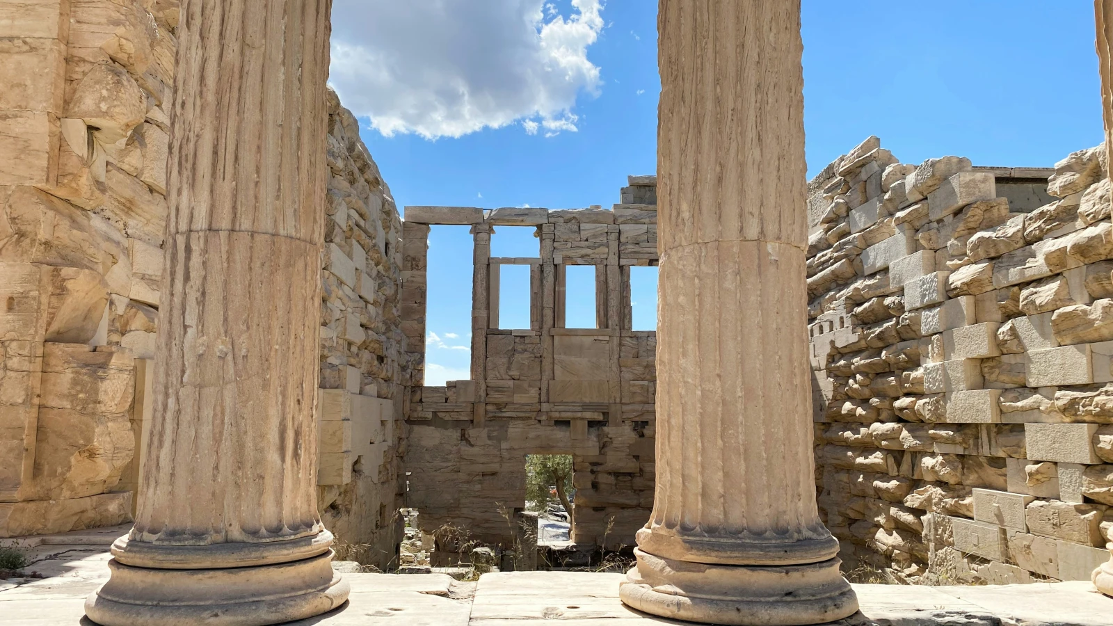 Acropolis of Athens ancient columns - Athens road trip guide