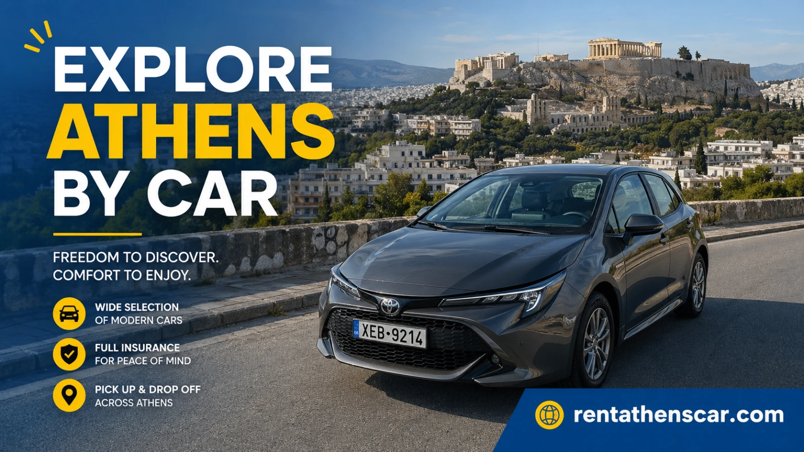 cheap car rental Athens with no deposit no credit card