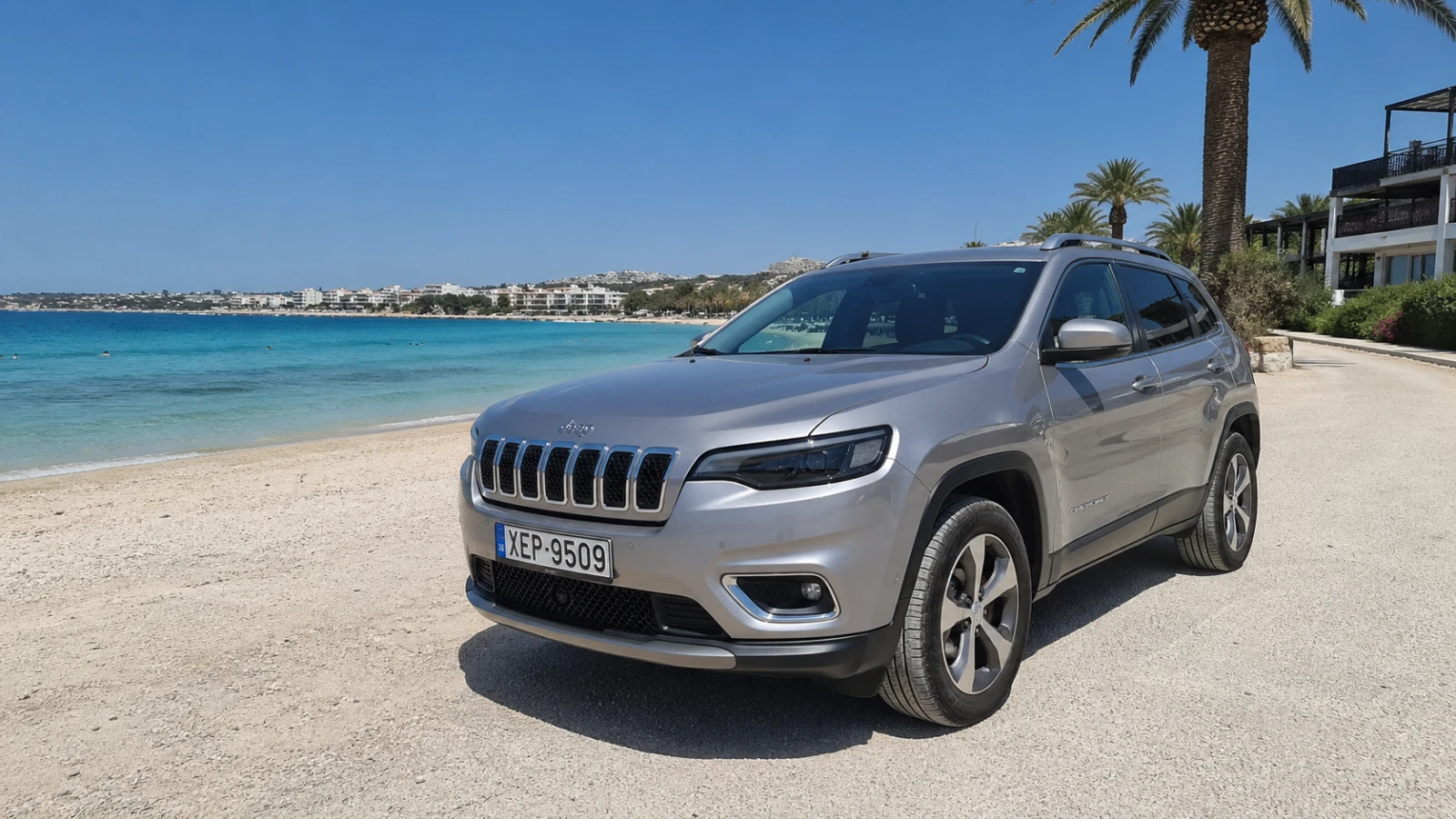 veckovisa biluthyrning erbjudande Aten Jeep Grand Cherokee SUV 7 dagar